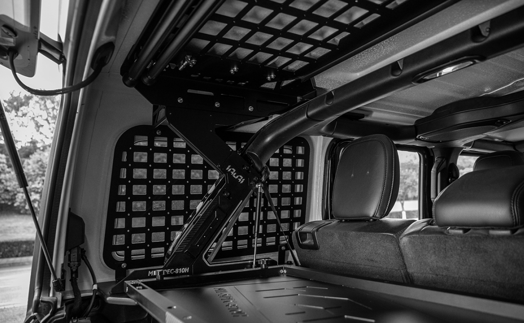 IRURI Heckklappe Integriertes Ablagesystem für Jeep Wrangler