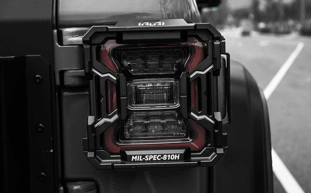 IRURI Taillight Guard Covers for Jeep Wrangler LED Tail Lights（a pair）