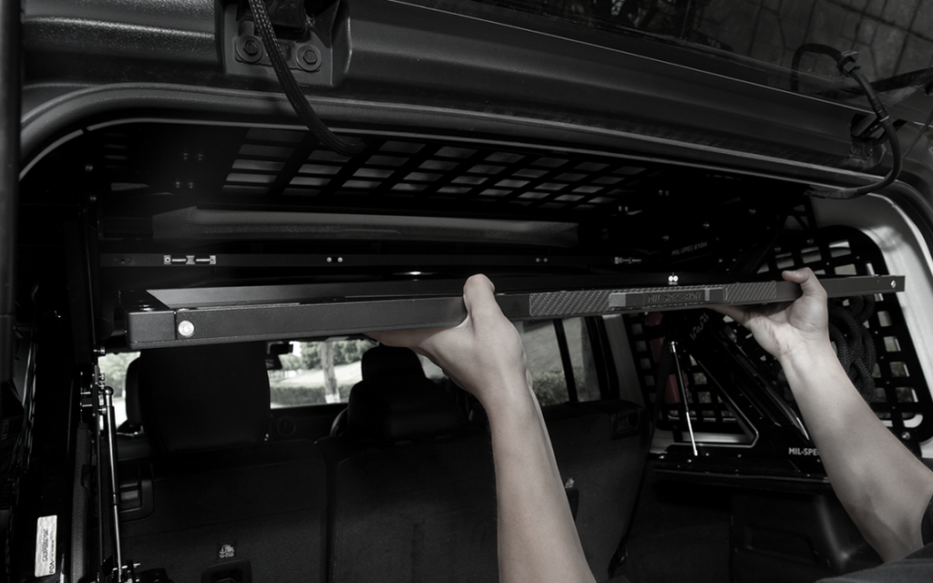 IRURI Heckklappe Integriertes Ablagesystem für Jeep Wrangler