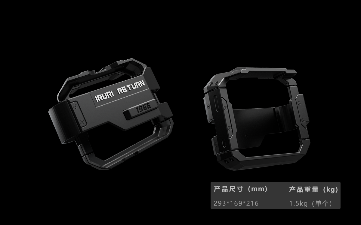 IRURI- RETURN Bronco Outer Rear View Mirror Caps & Rain Visors (Pair)