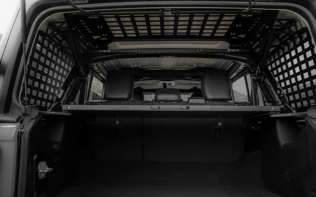 IRURI Heckklappe Integriertes Ablagesystem für Jeep Wrangler