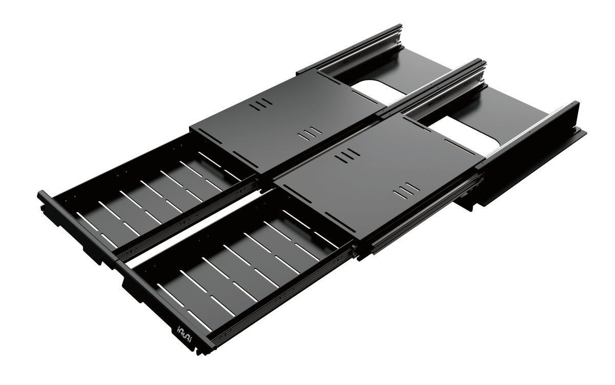 Upgrade your Jeep with the IRURI Dual-Drawer Cargo Management System. Heavy-duty steel, smooth-glide drawers, and padlock-ready for JL & JL4XE&JL RUBICON.