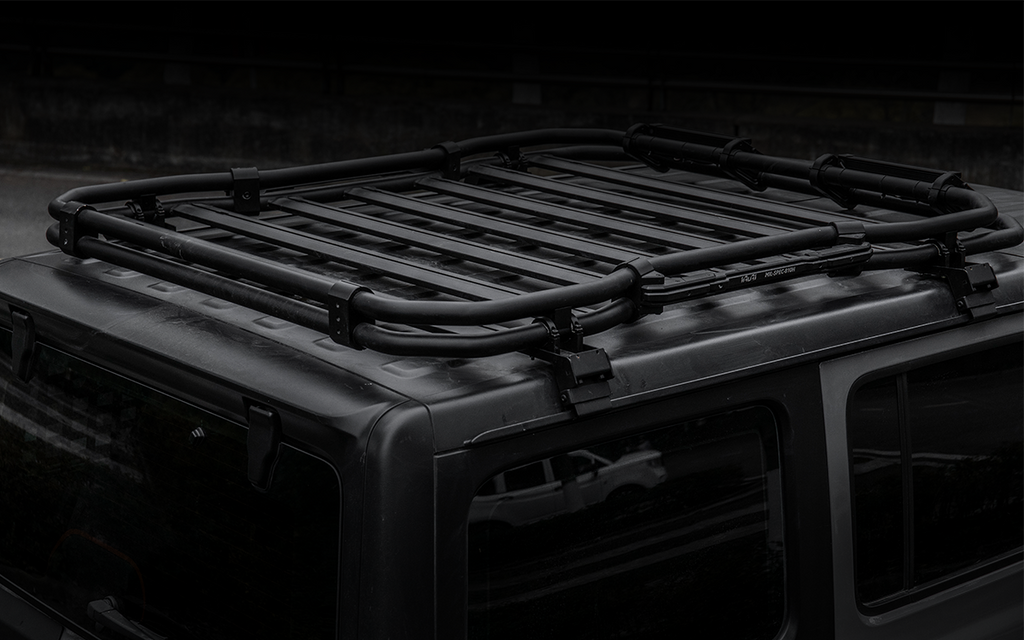 Upgrade your rig with the Dual Layer Roof Rack for Jeep Wrangler. Lightweight aluminum, aerodynamic design, and heavy-duty storage for JL/JL4XE/JL Rubicon
