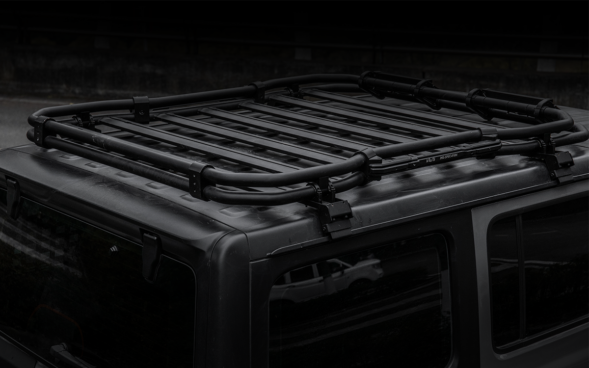 Upgrade your rig with the Dual Layer Roof Rack for Jeep Wrangler. Lightweight aluminum, aerodynamic design, and heavy-duty storage for JL/JL4XE/JL Rubicon