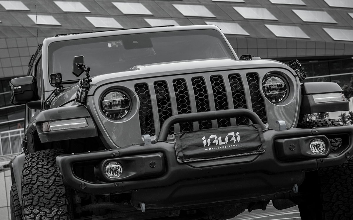 Upgrade your Jeep with the IRURI Grenade Hood Latch & Sand Mirror Kit. CNC aluminum durability, easy bolt-on install, and better trail visibility.