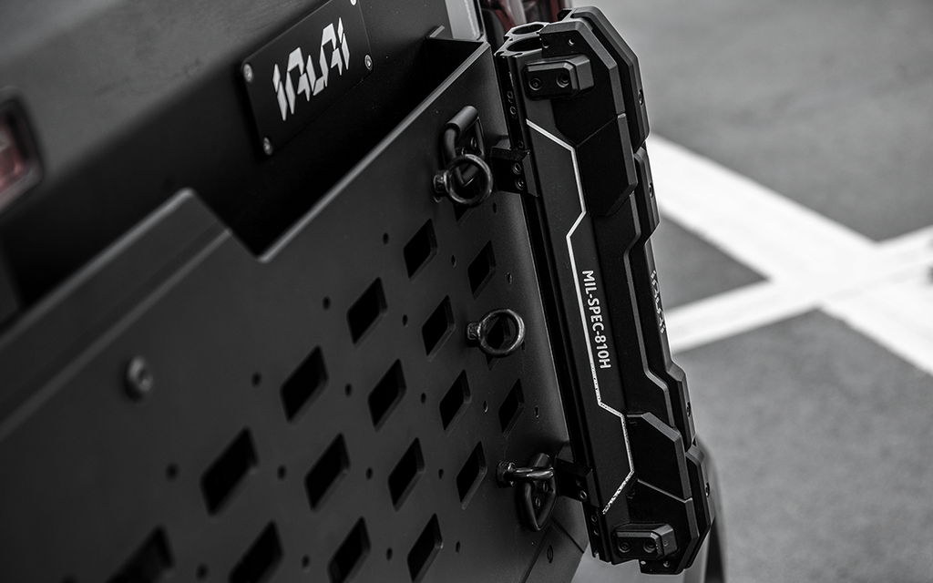 Upgrade your Jeep with the IRURI Multi-Function Flag Pole Mount. Holds flag, antenna & shovel. MIL-SPEC alloy build for Wrangler JL&JL4xe & Jeep Wrangler JL Rubicon