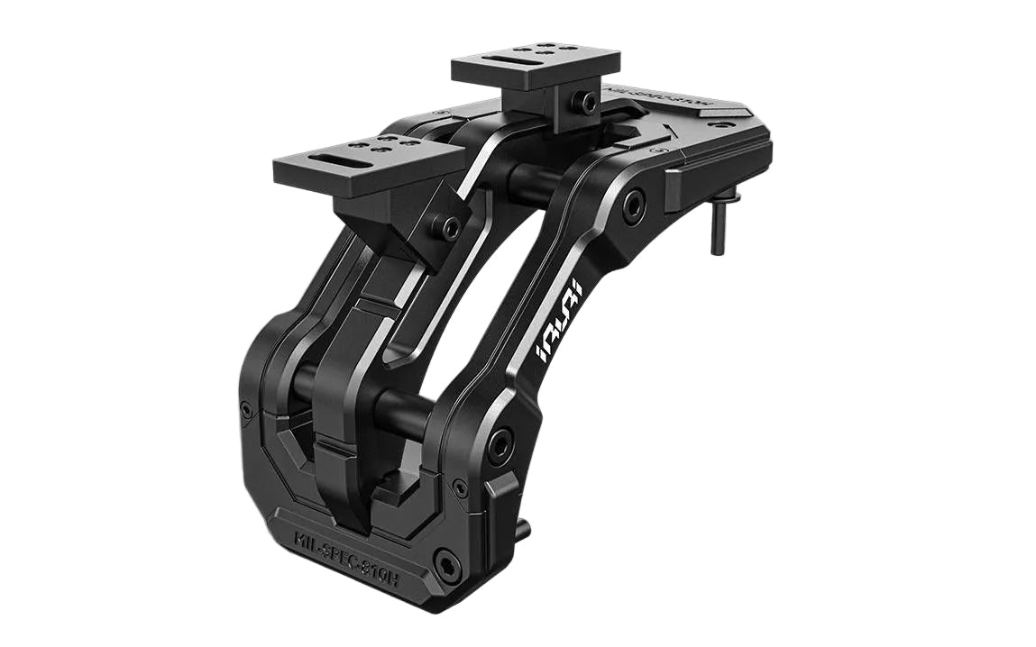 Upgrade night trails with the IRURI Origin A-Pillar Light Mount for Jeep JL & 4xe. No-drill install, CNC aluminum durability, and MIL-SPEC strength.