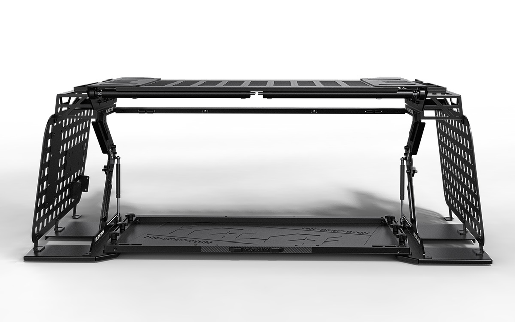 Upgrade your Jeep with the IRURI Rear Trunk Integrated Storage System. Military-grade organization and hydraulic shelves for ultimate space.
