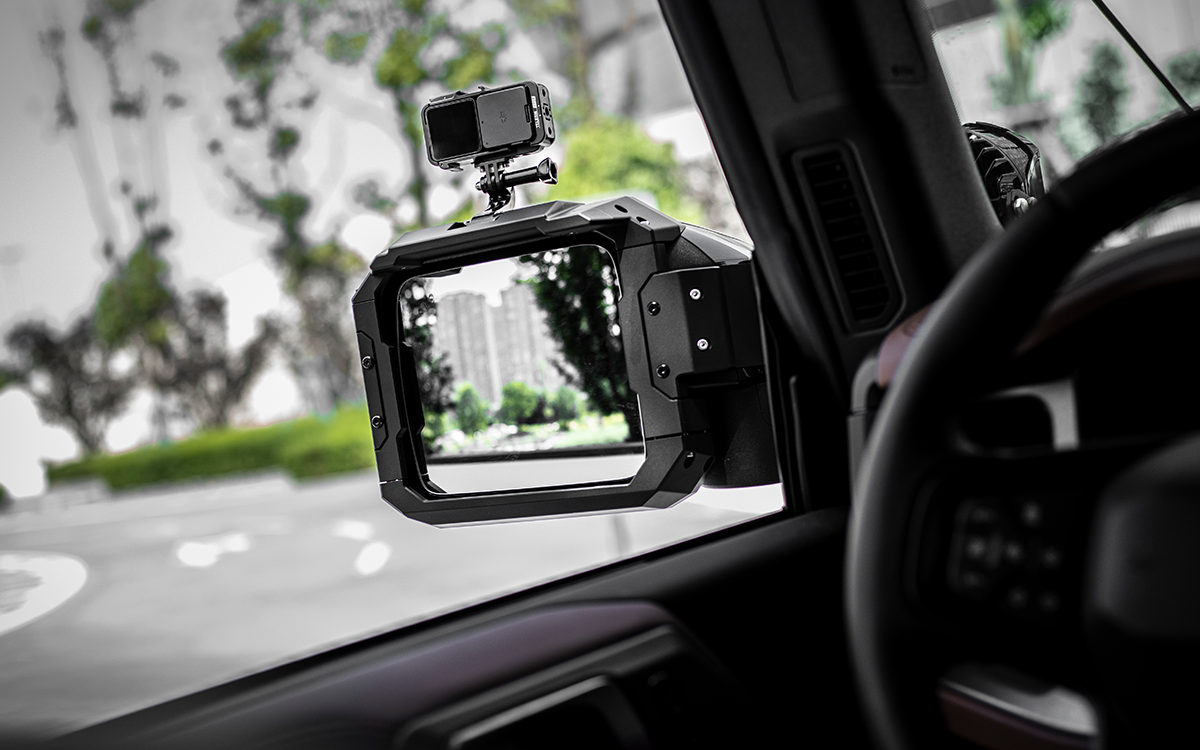 Upgrade your 2021-2026 Ford Bronco. Matte black side mirror covers with integrated rain guards. Durable, weatherproof protection for off-road visibility.