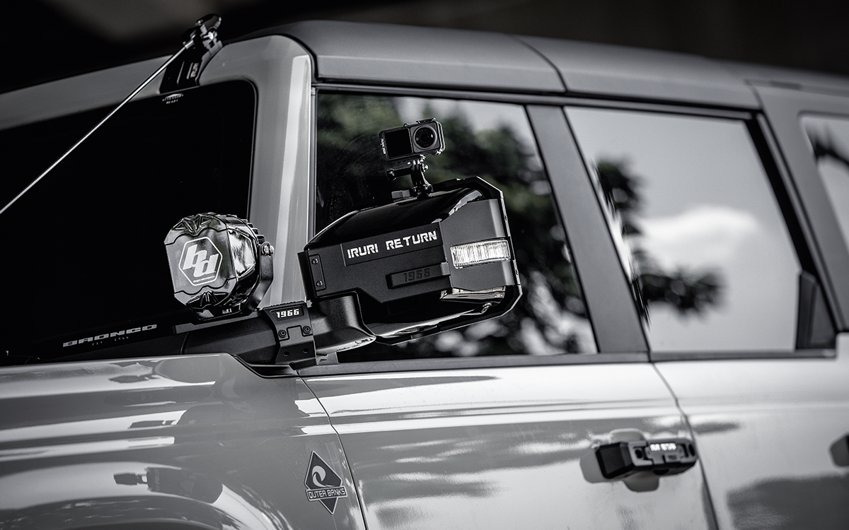 Upgrade your 2021-2026 Ford Bronco. Matte black side mirror covers with integrated rain guards. Durable, weatherproof protection for off-road visibility.