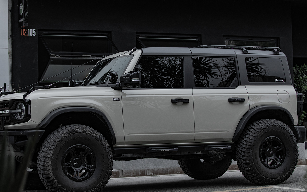 IRURI Quick-Release Rock Rail Side Steps for Ford Bronco(a pair)