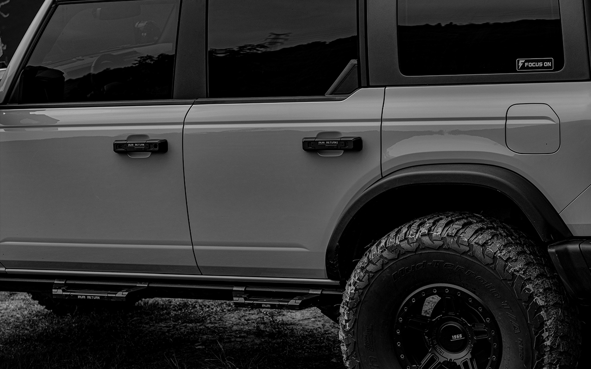IRURI Quick-Release Rock Rail Side Steps for Ford Bronco(a pair)