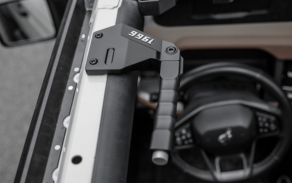 The ultimate cabin upgrade. 2021-2026 Ford Bronco front and rear grab handle kit. Durable, tactical design provides secure entry for all passengers. Easy bolt-on, 4-piece set.