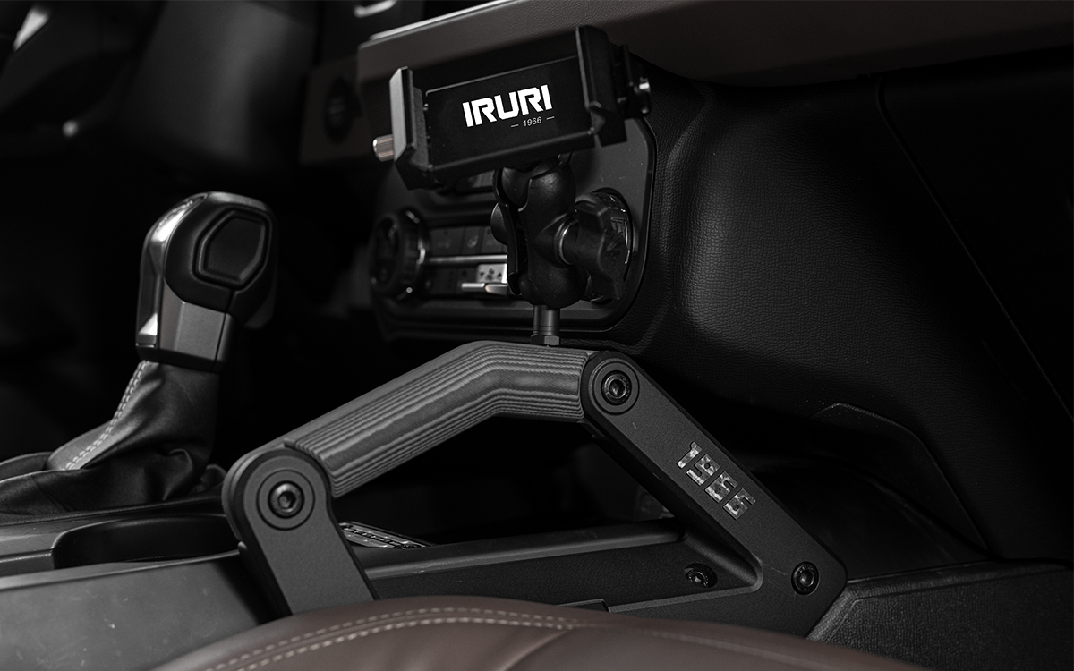 Detailed micro shot focusing on the matte black structural engineering lines of the tactical interior components.