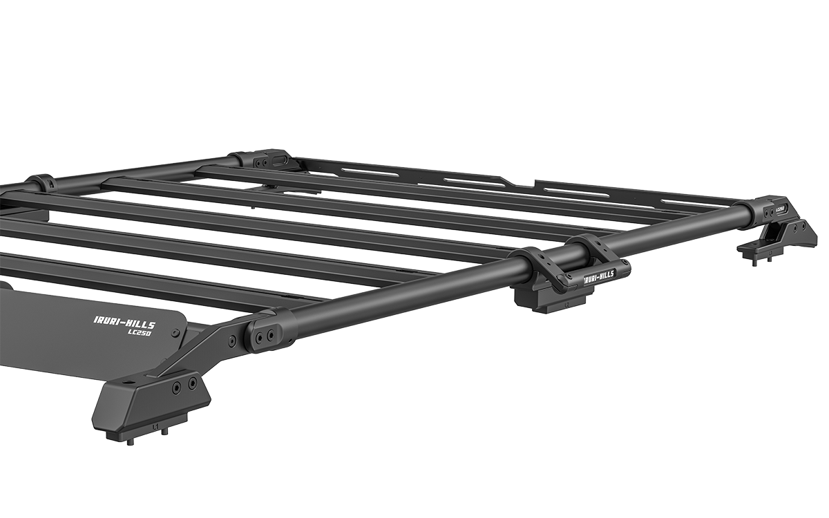 Upgrade your GX550 with the IRURI-HILLS Low-Profile Roof Rack. Ultra-quiet, 19kg lightweight design, and 200kg capacity for ultimate overlanding.