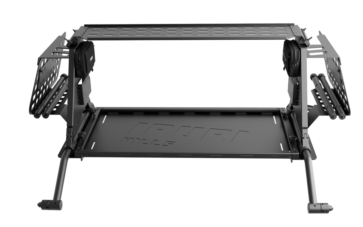 Upgrade your GX550 with the IRURI-HILLS Modular Cargo System. Steel build, removable field table, and MOLLE panels for a tactical trunk setup.