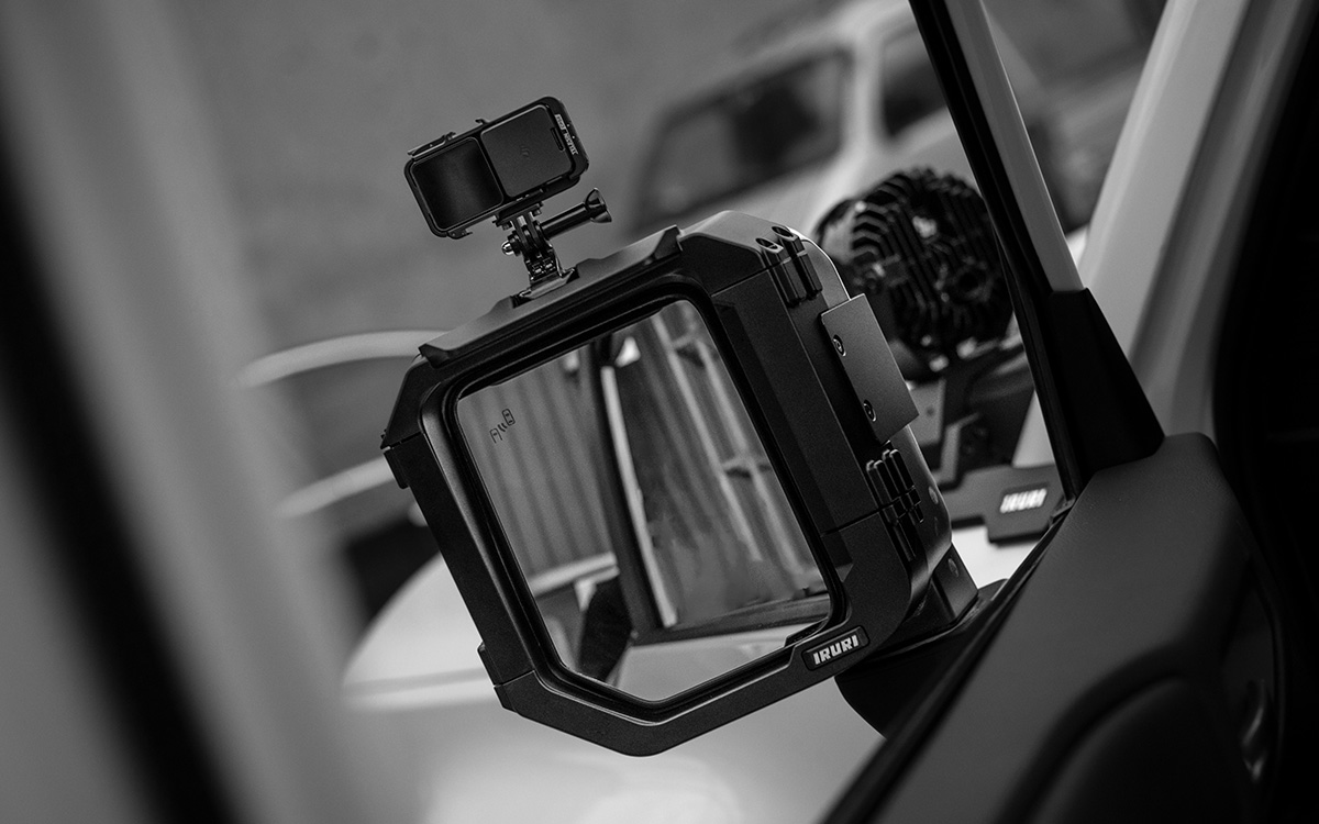 IRURI Rain Guards for LC250. Integrated GoPro mount, full-wrap mirror protection & rattle-free fit. Ultimate overland upgrade.