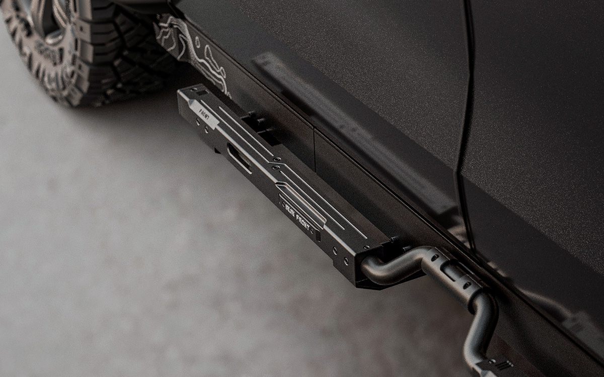 "Experience high-strength protection without the weight. IRURI’s magnesium-aluminum side steps for Tank 300 offer superior durability and are 100% rust-proof. Heavy-duty 440lbs capacity with zero-drill fitment. Upgrade your rig’s performance today."